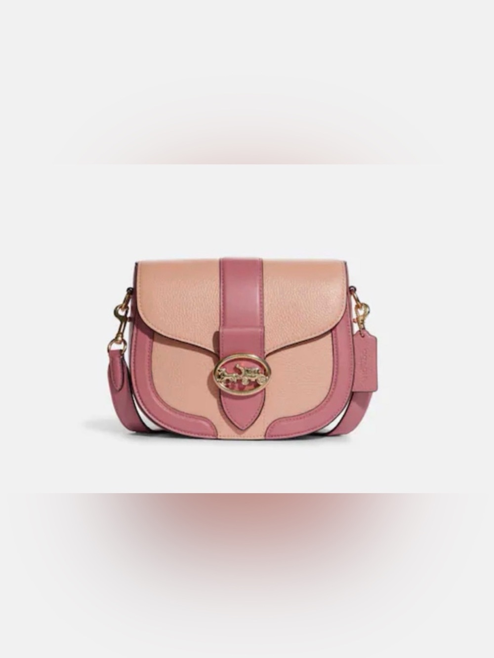 Coach Crossbody Georgie Saddle Bag C8296 IM/Faded Blush/Taffy